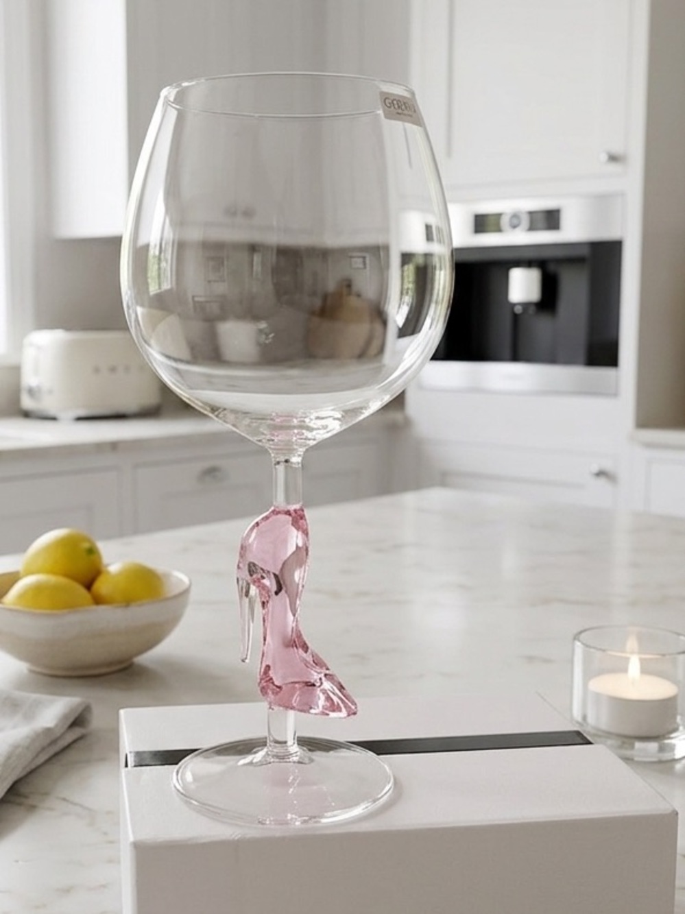Godinger Runway Novelty Heeled Stem Wine Glass 20oz